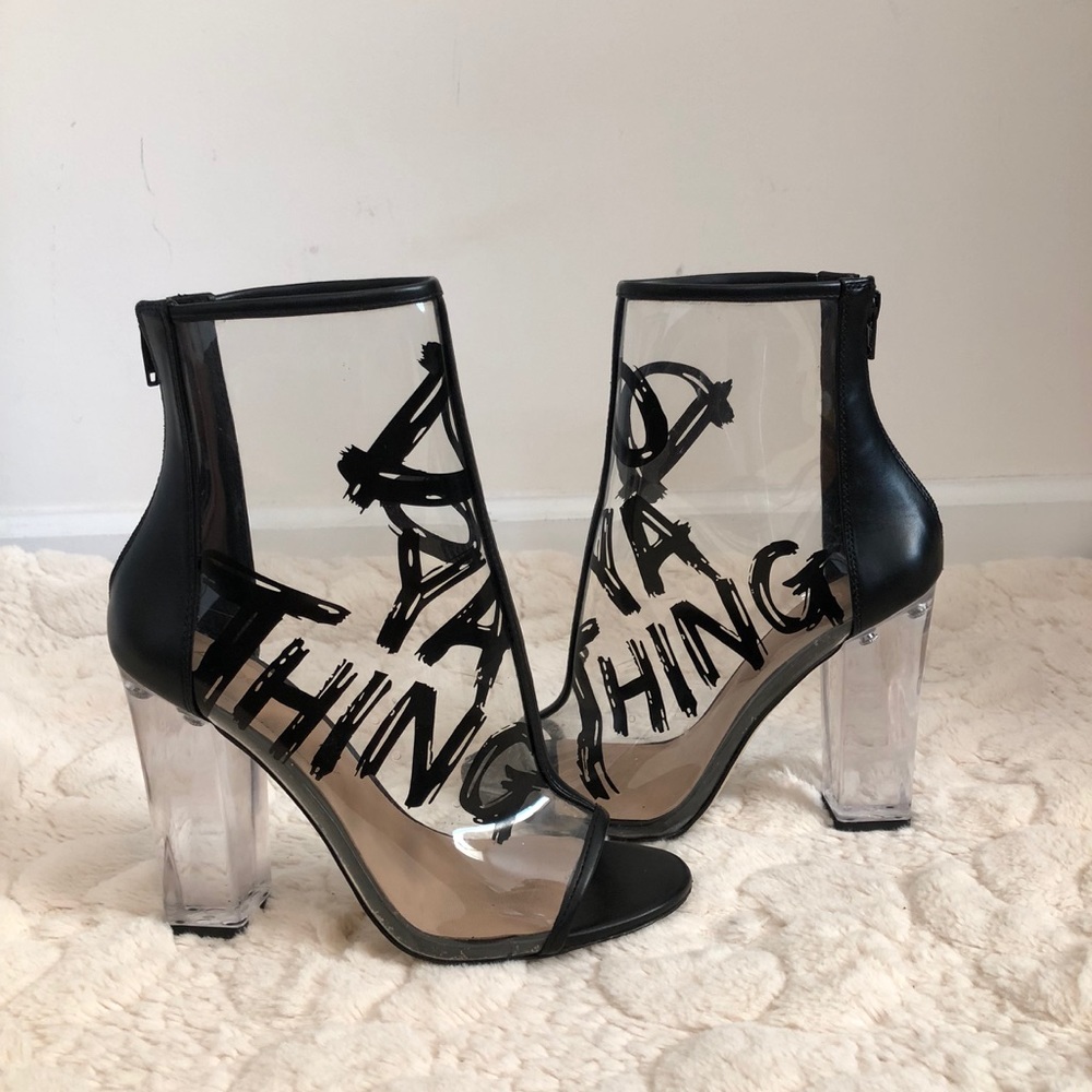 🔥🔥🔥Clear heeled clear booties 🔥🔥🔥